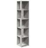 VidaXL Hoekkast 33x33x164,5 cm spaanplaat betongrijs