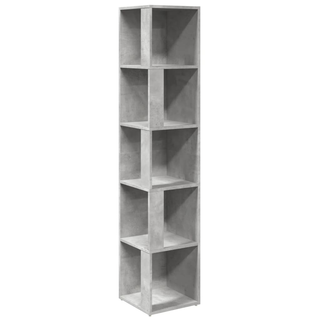 VidaXL Hoekkast 33x33x164,5 cm spaanplaat betongrijs
