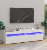 VidaXL Tv-meubelen 2 st met LED-verlichting 75x35x40 cm hoogglans wit