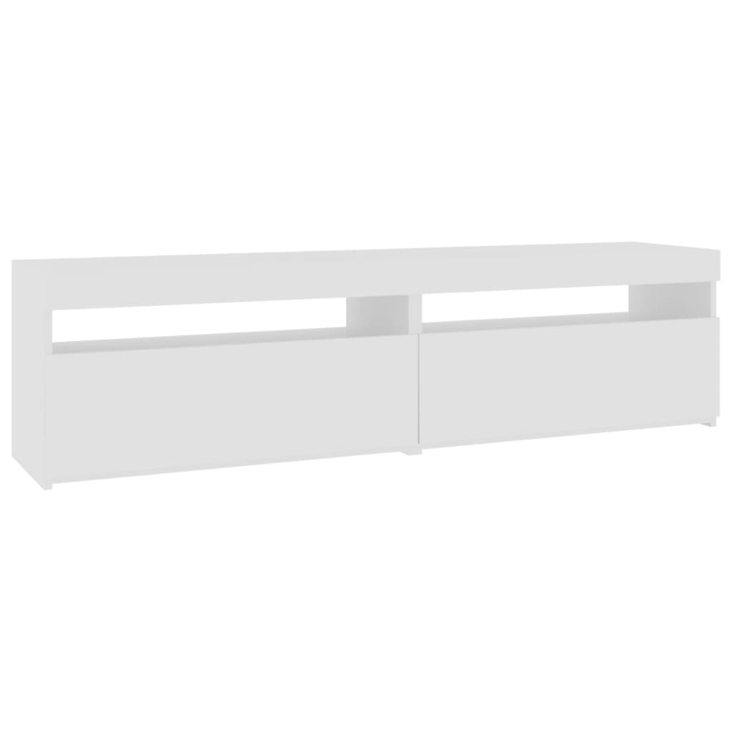 VidaXL Tv-meubelen 2 st met LED-verlichting 75x35x40 cm hoogglans wit