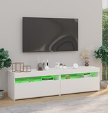 VidaXL Tv-meubelen 2 st met LED-verlichting 75x35x40 cm hoogglans wit