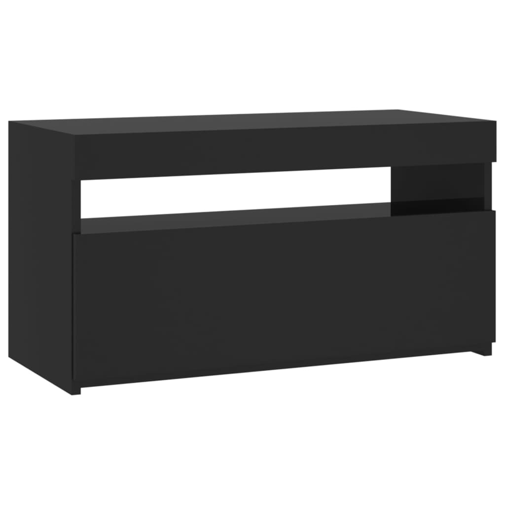 VidaXL Tv-meubel met LED-verlichting 75x35x40 cm zwart
