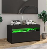 VidaXL Tv-meubel met LED-verlichting 75x35x40 cm zwart