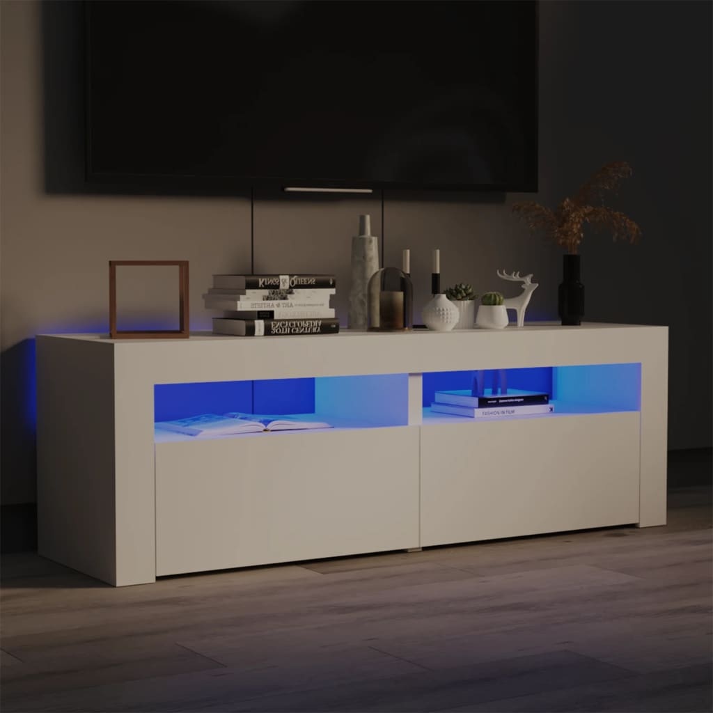 VidaXL Tv-meubel met LED-verlichting 120x35x40 cm wit