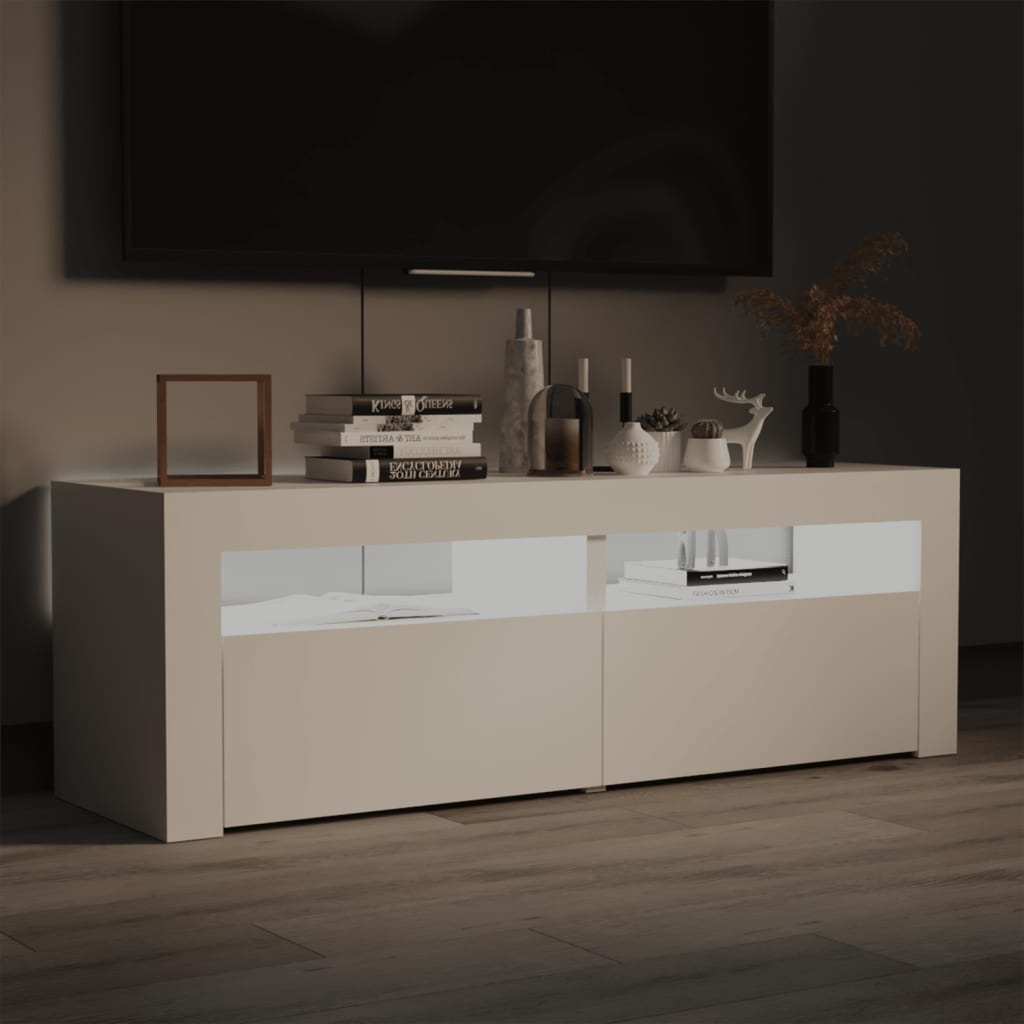 VidaXL Tv-meubel met LED-verlichting 120x35x40 cm wit
