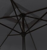 vidaXL Parasol met metalen paal 300x200 cm zwart