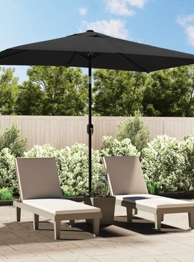 vidaXL Parasol met metalen paal 300x200 cm antraciet