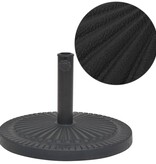 vidaXL Parasolvoet rond 14 kg hars zwart