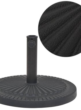 vidaXL Parasolvoet rond 14 kg hars zwart