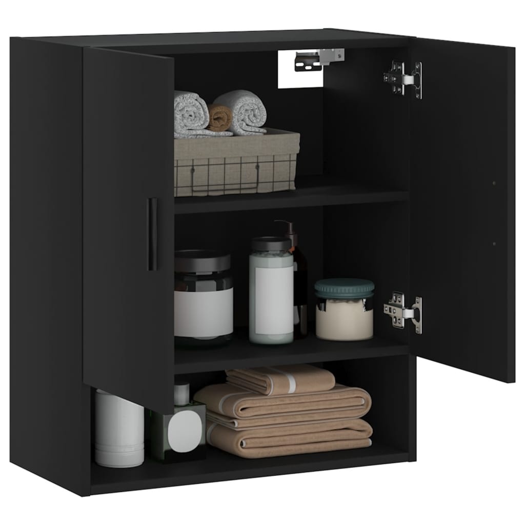 VidaXL Wandkast 60x31x70 cm bewerkt hout zwart