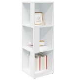 VidaXL Hoekkast 33x33x100 cm spaanplaat wit