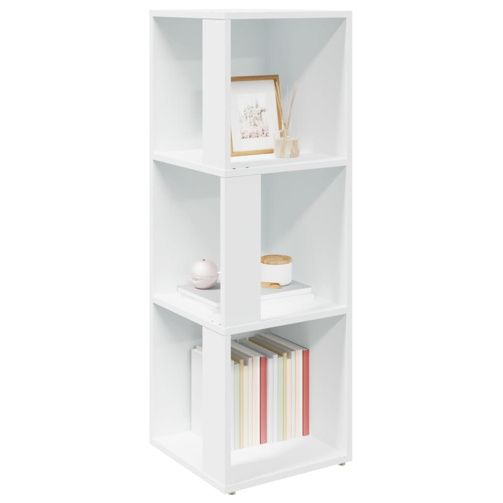 VidaXL Hoekkast 33x33x100 cm spaanplaat wit