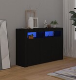 vidaXL Dressoir met LED-verlichting 115,5x30x75 cm zwart