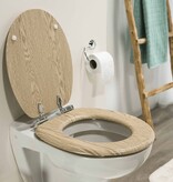 vidaXL Soft-close toiletbril Scaffold MDF bruin 252022546