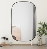 vidaXL Wandspiegel 80x50 cm zwart