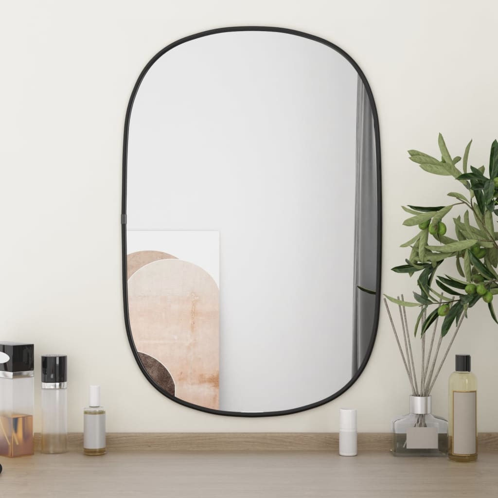 vidaXL Wandspiegel 60x40 cm zwart