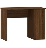 VidaXL Bureau 100x55x75 cm bewerkt hout bruin eikenkleur