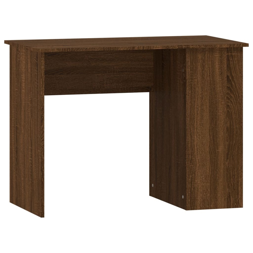 VidaXL Bureau 100x55x75 cm bewerkt hout bruin eikenkleur