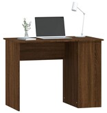 VidaXL Bureau 100x55x75 cm bewerkt hout bruin eikenkleur