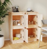 VidaXL Dressoirs 2 st 31,5x34x75 cm massief grenenhout