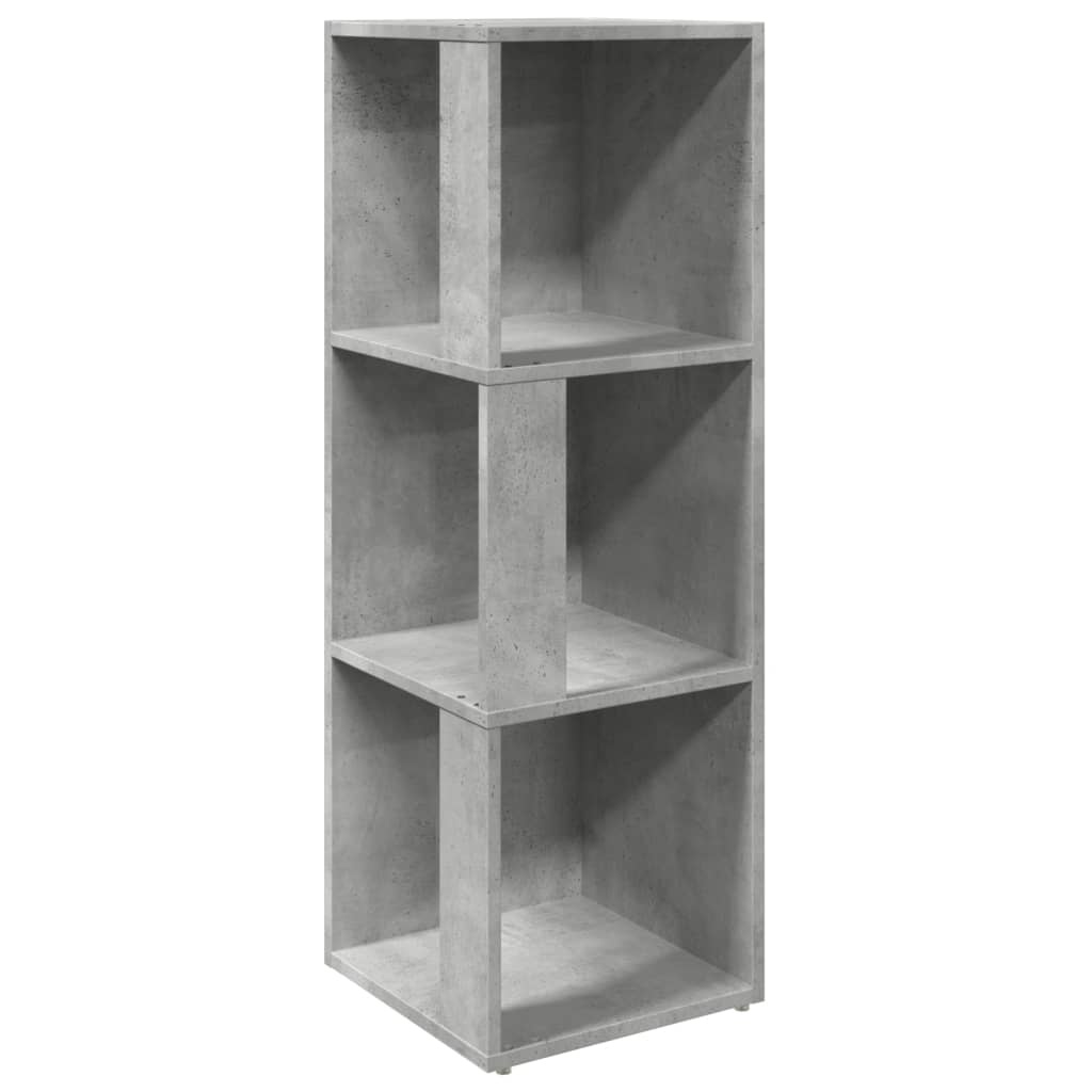 VidaXL Hoekkast 33x33x100 cm spaanplaat betongrijs
