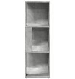 VidaXL Hoekkast 33x33x100 cm spaanplaat betongrijs