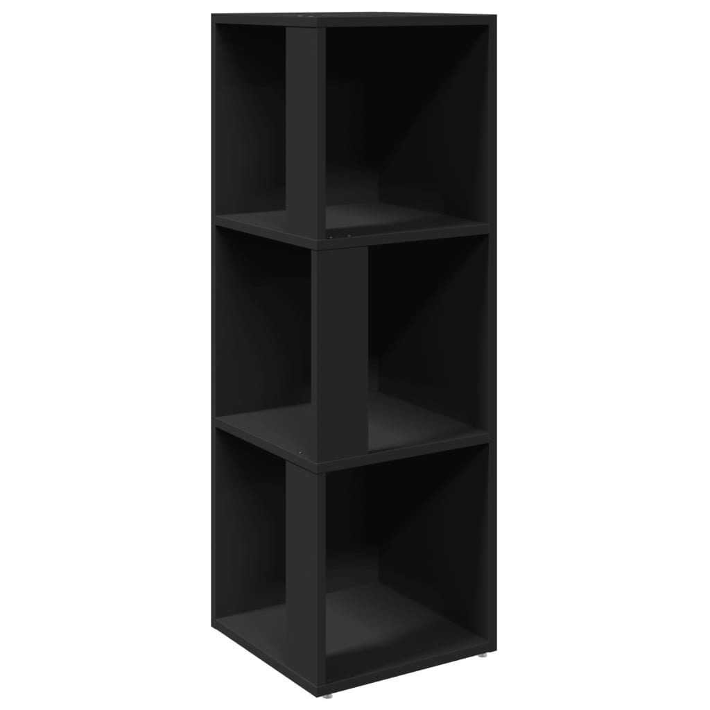 VidaXL Hoekkast 33x33x100 cm spaanplaat zwart