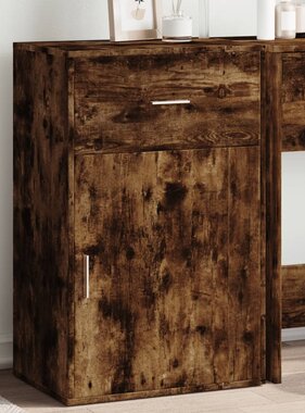 VidaXL Opbergkast 56,5x39x90 cm bewerkt hout gerookt eikenkleurig