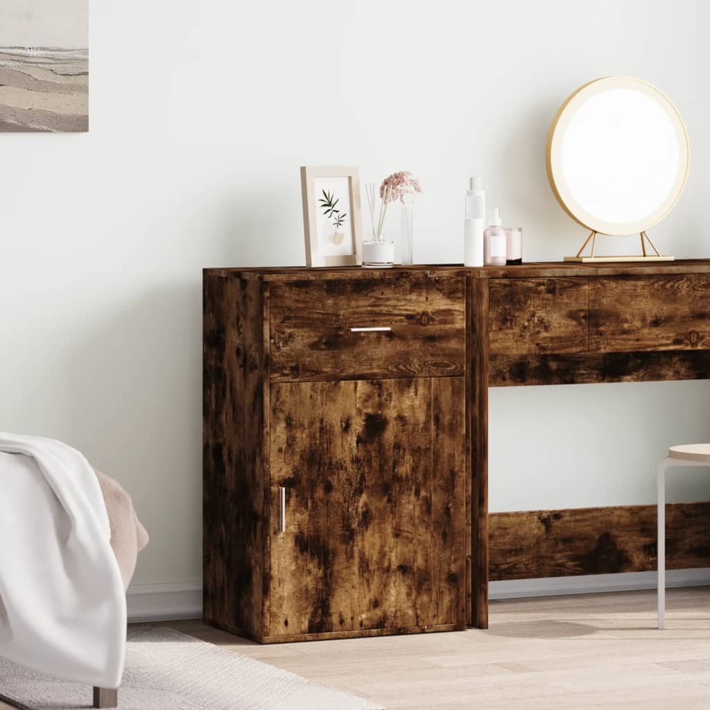 VidaXL Opbergkast 56,5x39x90 cm bewerkt hout gerookt eikenkleurig