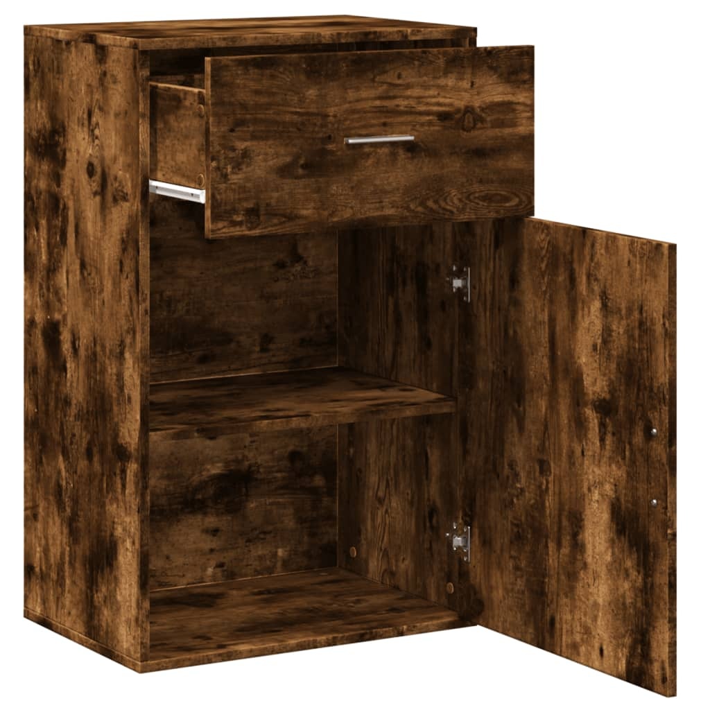 VidaXL Opbergkast 56,5x39x90 cm bewerkt hout gerookt eikenkleurig