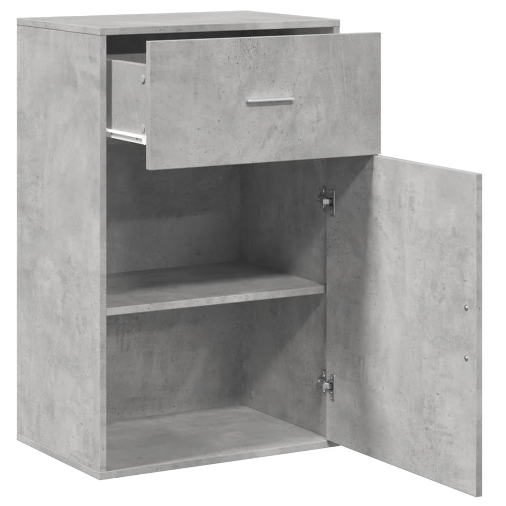 VidaXL Opbergkast 56,5x39x90 cm bewerkt hout betongrijs