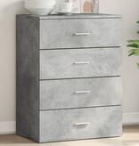 VidaXL Dressoir 60x39x80 cm bewerkt hout betongrijs
