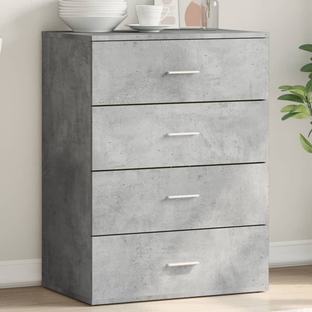 VidaXL Dressoir 60x39x80 cm bewerkt hout betongrijs