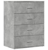 VidaXL Dressoir 60x39x80 cm bewerkt hout betongrijs