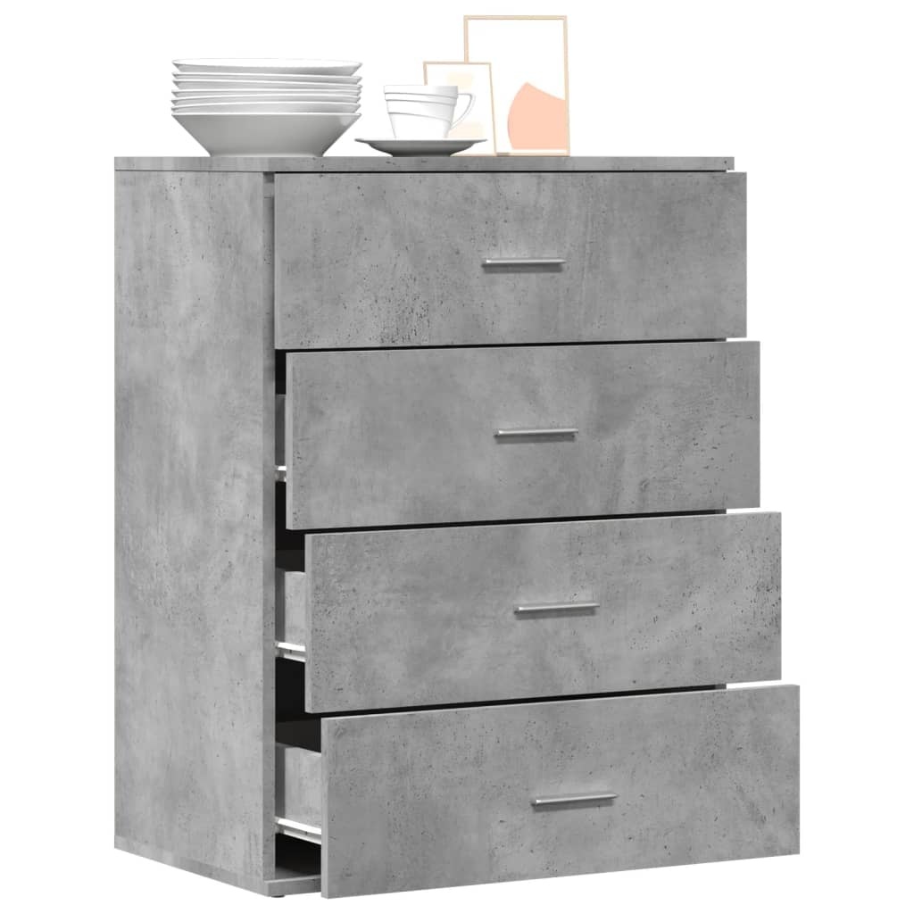 VidaXL Dressoir 60x39x80 cm bewerkt hout betongrijs