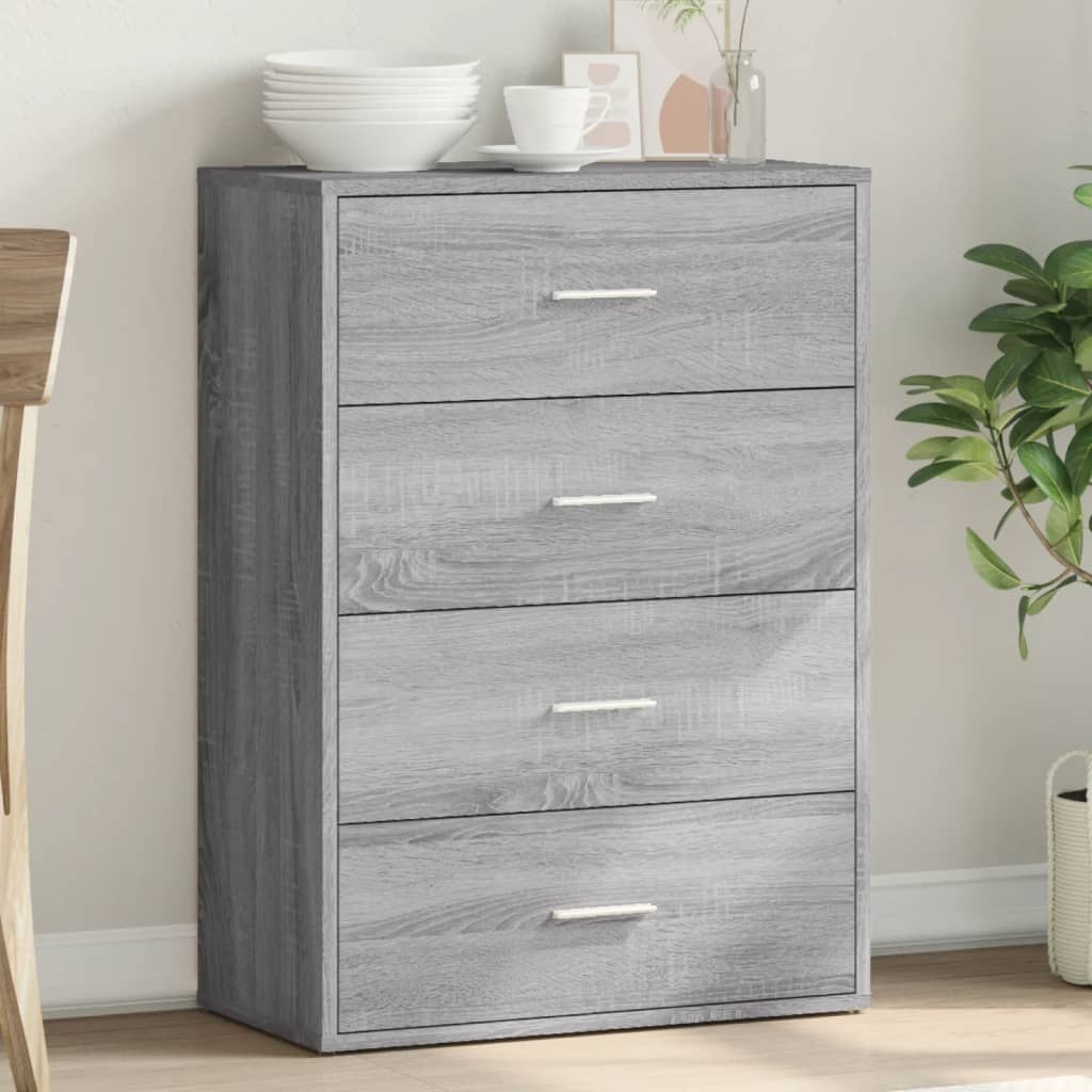 VidaXL Dressoir 60x31x84 cm bewerkt hout grijs sonoma eikenkleurig