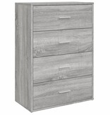 VidaXL Dressoir 60x31x84 cm bewerkt hout grijs sonoma eikenkleurig