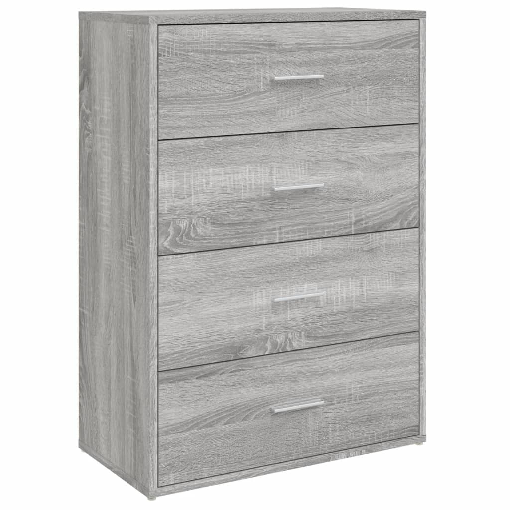 VidaXL Dressoir 60x31x84 cm bewerkt hout grijs sonoma eikenkleurig