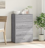 VidaXL Dressoir 60x31x84 cm bewerkt hout grijs sonoma eikenkleurig