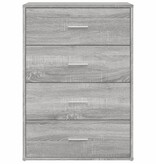 VidaXL Dressoir 60x31x84 cm bewerkt hout grijs sonoma eikenkleurig
