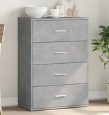 VidaXL Dressoir 60x31x84 cm bewerkt hout betongrijs