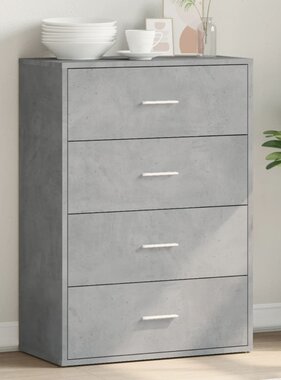 VidaXL Dressoir 60x31x84 cm bewerkt hout betongrijs