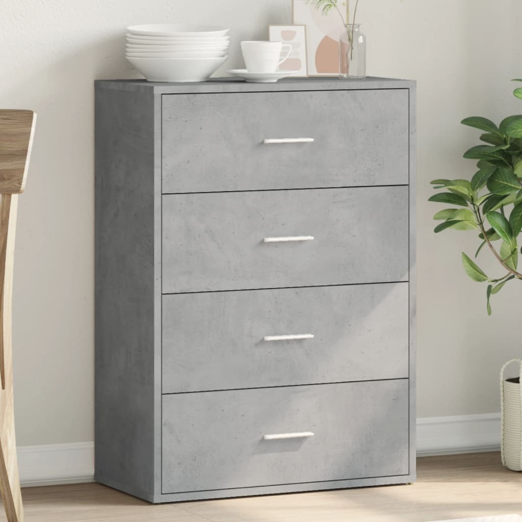 VidaXL Dressoir 60x31x84 cm bewerkt hout betongrijs