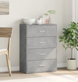 VidaXL Dressoir 60x31x84 cm bewerkt hout betongrijs