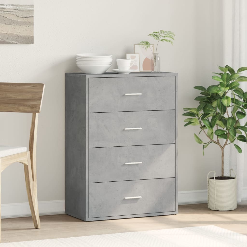 VidaXL Dressoir 60x31x84 cm bewerkt hout betongrijs