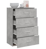 VidaXL Dressoir 60x31x84 cm bewerkt hout betongrijs