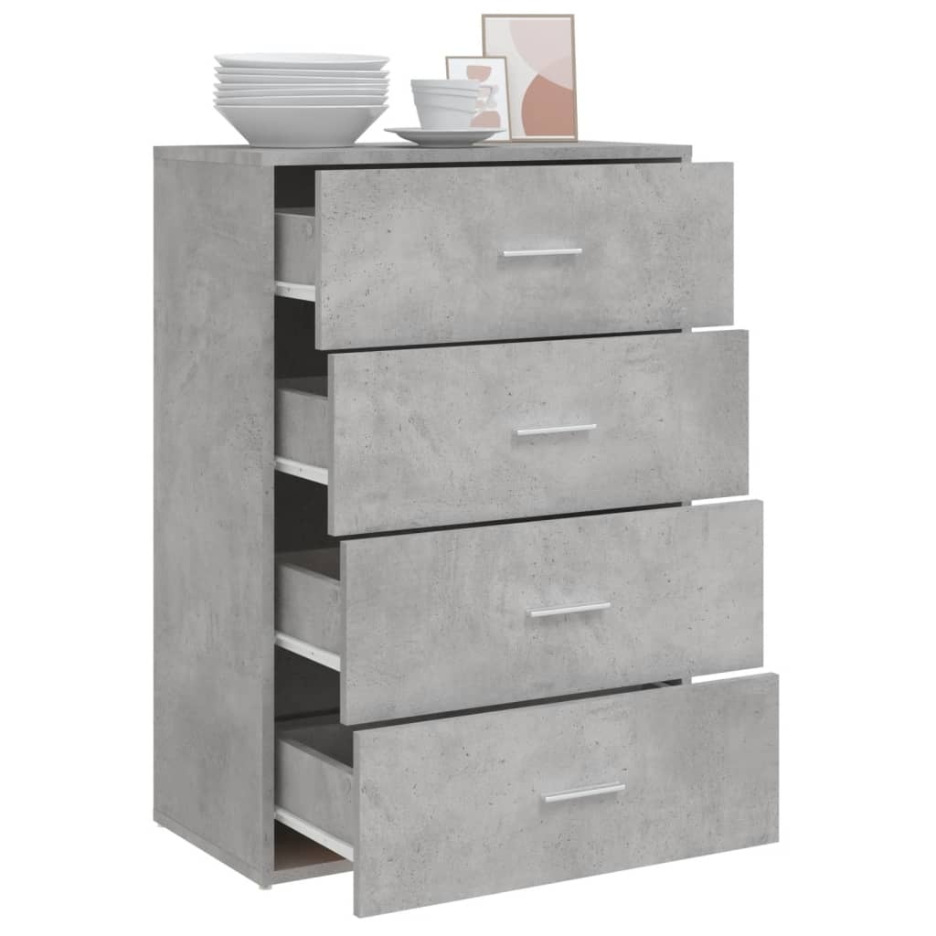 VidaXL Dressoir 60x31x84 cm bewerkt hout betongrijs