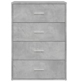 VidaXL Dressoir 60x31x84 cm bewerkt hout betongrijs