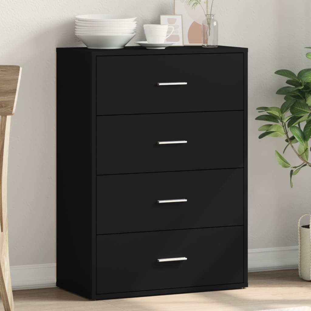 VidaXL Dressoir 60x31x84 cm bewerkt hout zwart