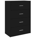 VidaXL Dressoir 60x31x84 cm bewerkt hout zwart